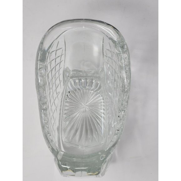 Vintage Lead Crystal Santa Sleigh‎ Figurine Clear Christmas Decoration - Picture 6 of 10